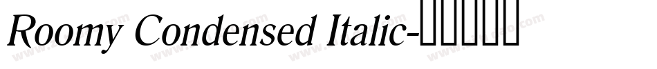 Roomy Condensed Italic字体转换